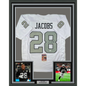 Framed Autographed/Signed Josh Jacobs 35x39 Las Vegas Oakland Color Rush Football Jersey Beckett BAS COA