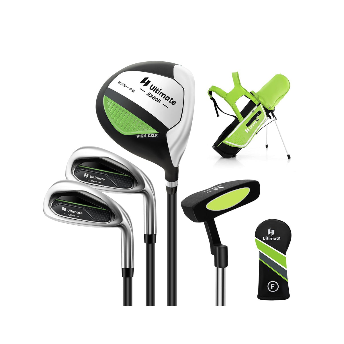 Junior Complete Golf Club Set Right Hand with Rain Hood for Kids