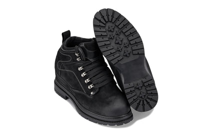 CALDEN 5.2" Taller Black Nubuck Height-Increasing Boots K881802