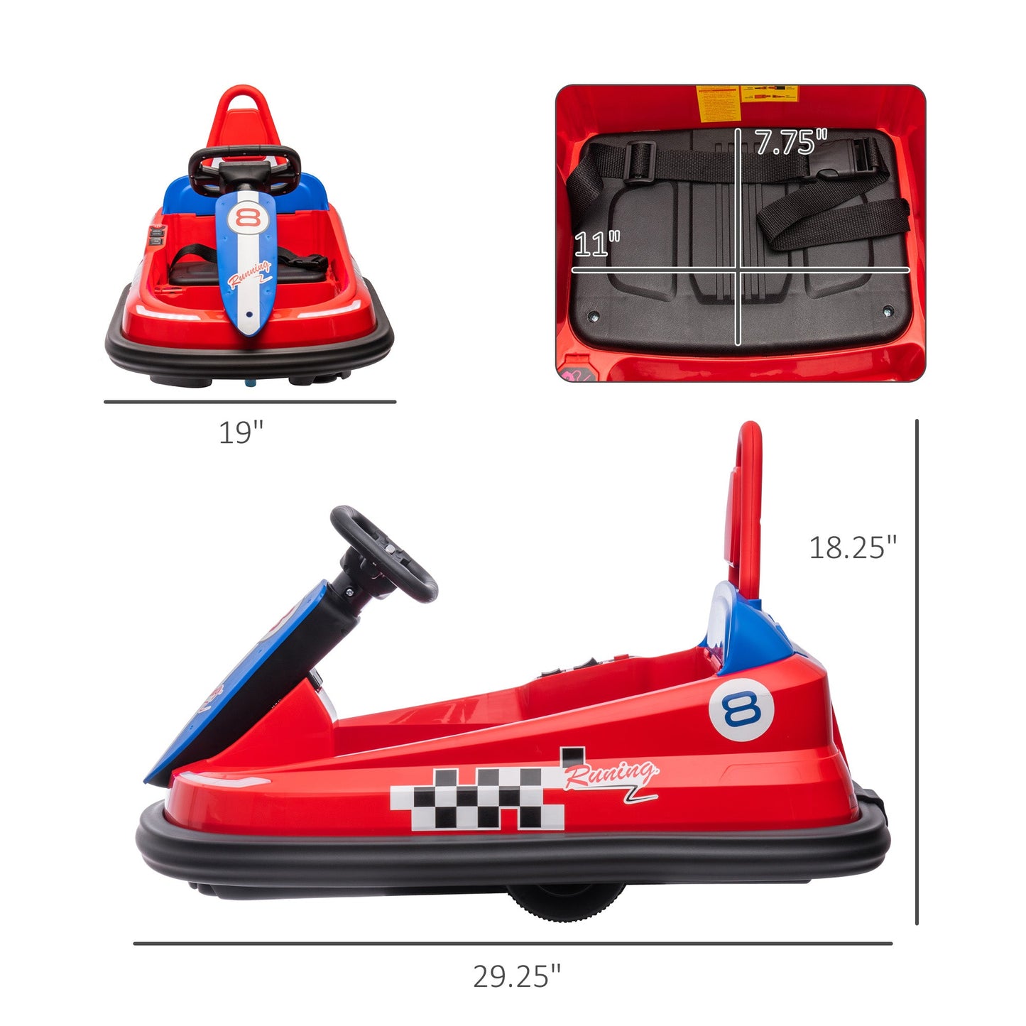 360° Rotating Electric Bumper Car for Kids - Fun Ride On Toy with 6V Battery