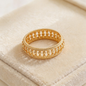 Vintage Heavy-Craft Sunburst Bamboo Ring