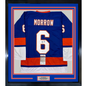 Framed Autographed/Signed Ken Morrow 35x39 New York Blue Hockey Jersey JSA COA