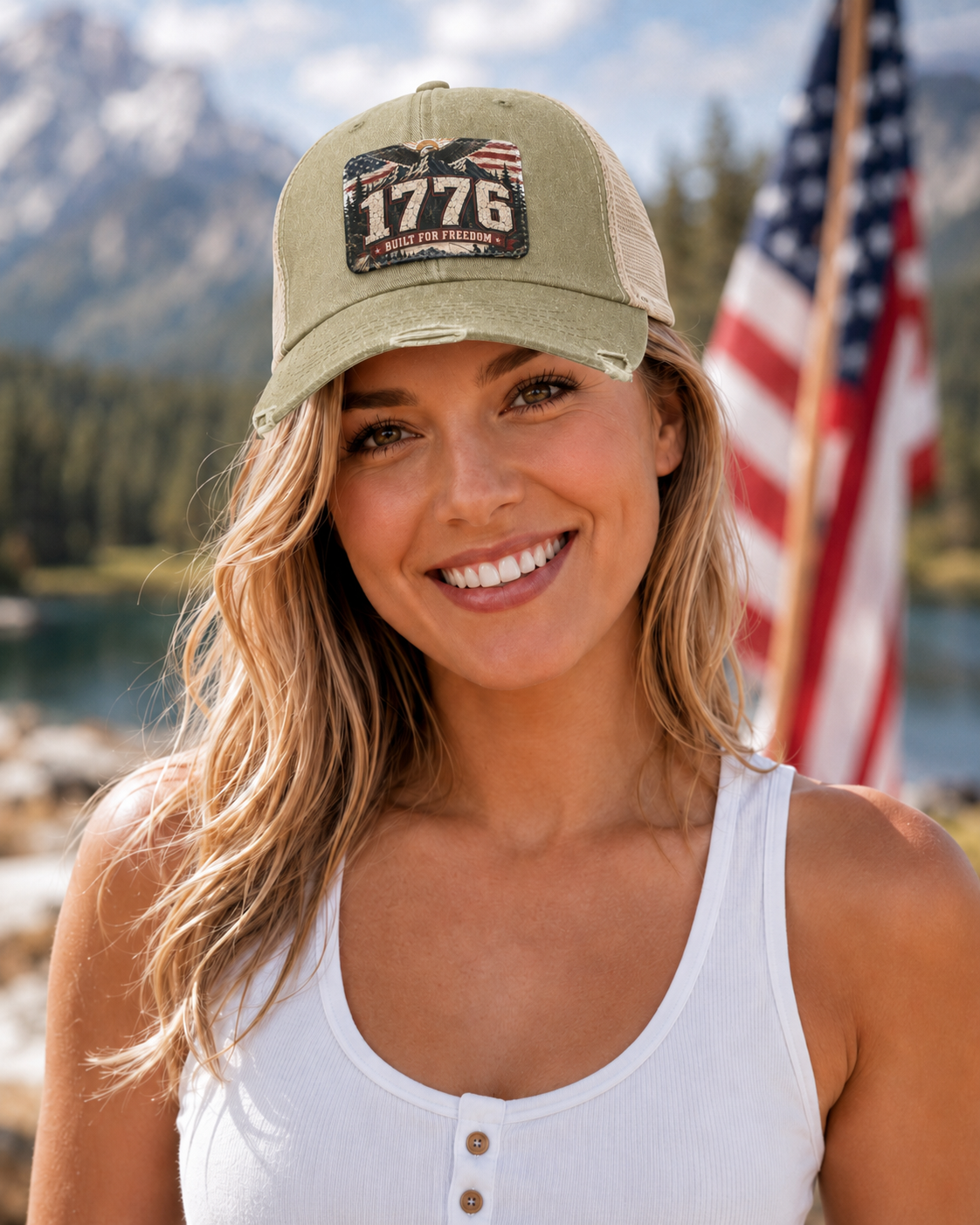 1776 Built For Freedom Distressed Ollie Cap