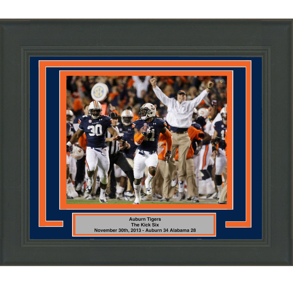 Framed Auburn Tigers Kick Six 8x10 NCAA Football Photo
