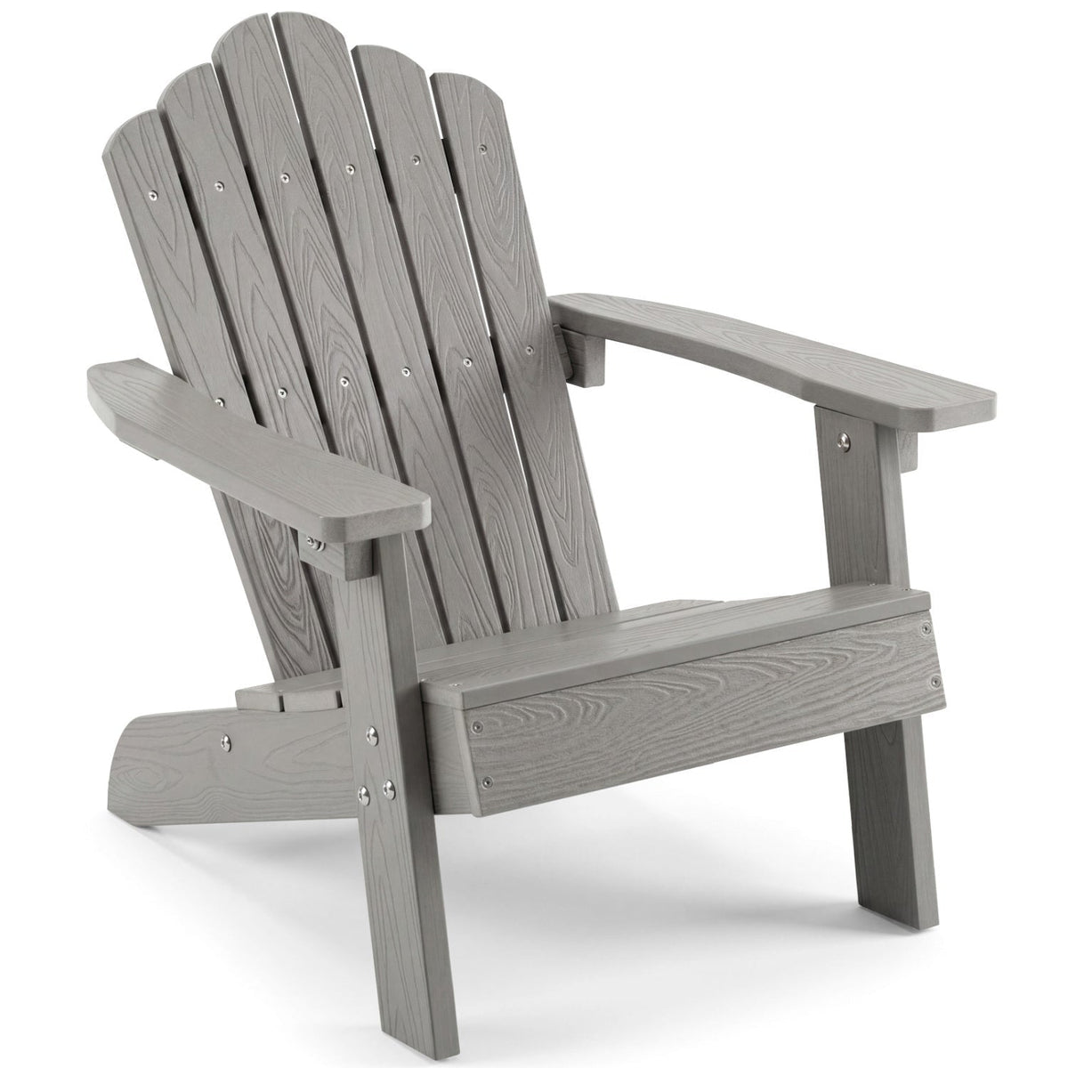 Kids Adirondack Chair All-weather Outdoor Chair for Children with Tilted High Backrest