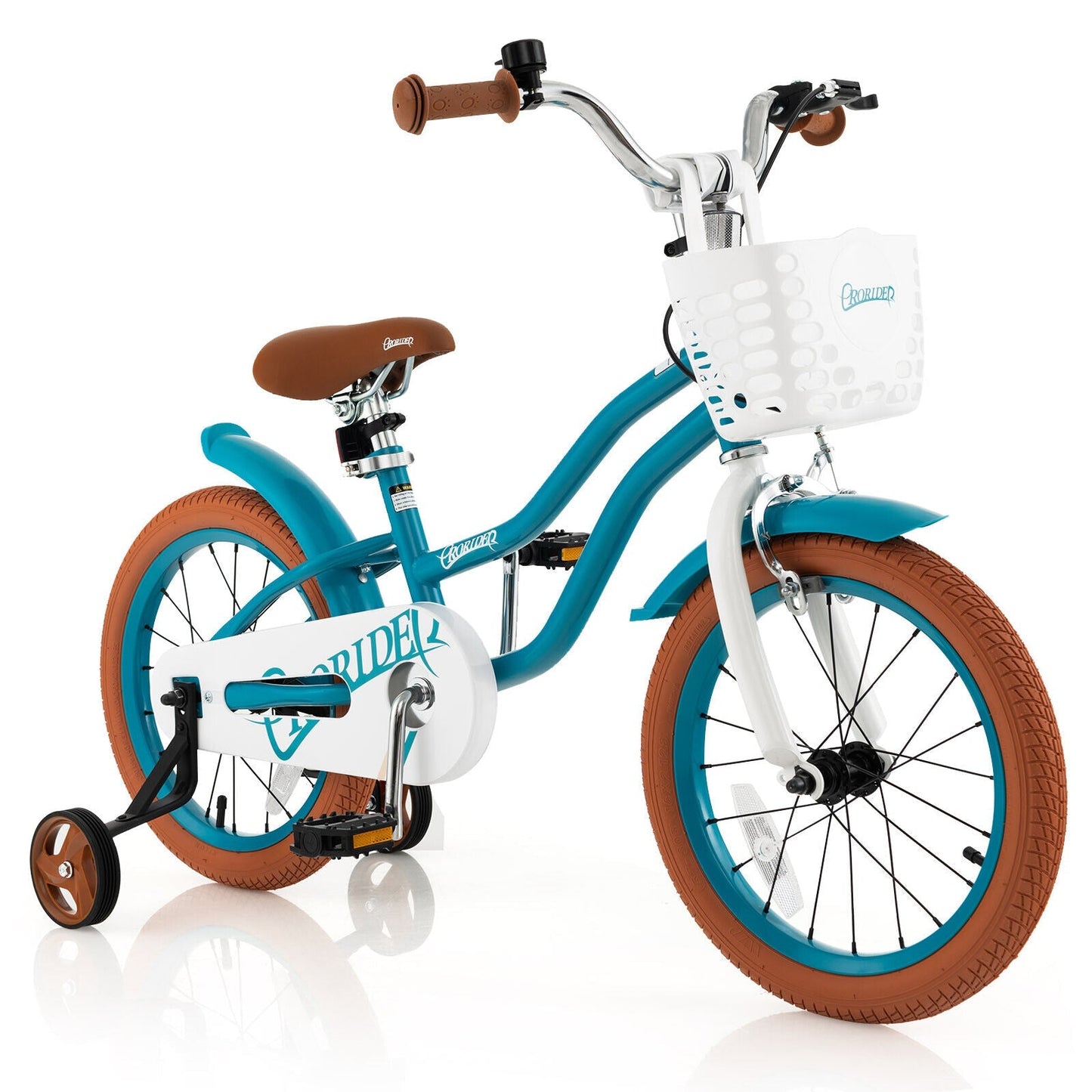 16 Inch Kids Bike with Training Wheels and Front Handbrake