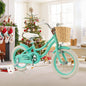 14-Inch Kids Bike with Training Wheels and Adjustable Handlebar Seat-Green