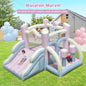 Kids Bounce House with Slide and 2 Boxing Columns for Party with 480W Blower