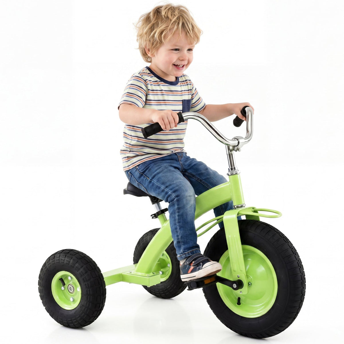 Kids Carbon Steel Bike with 15-Inch Inflatable Tires