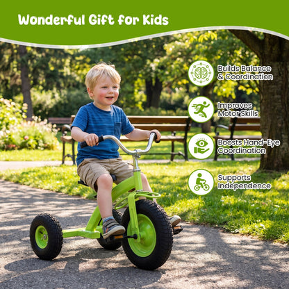 Kids Carbon Steel Bike with 15-Inch Inflatable Tires