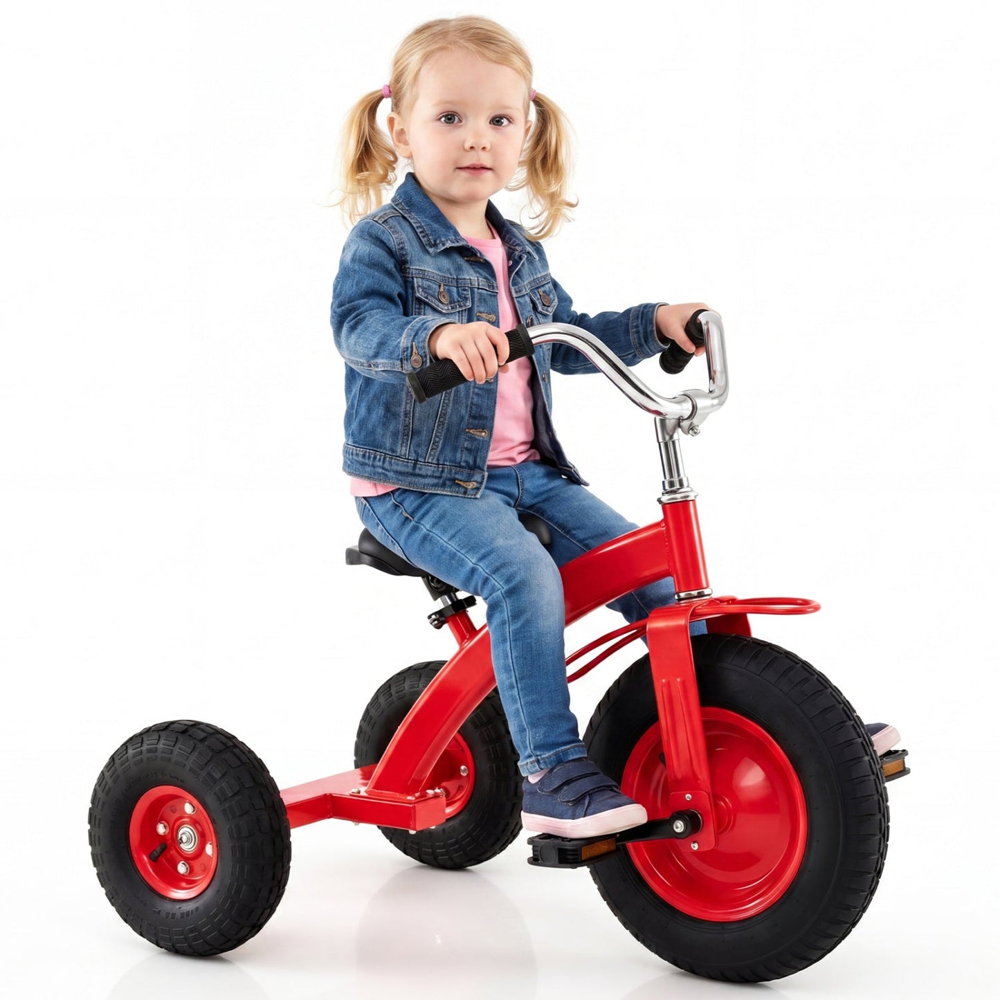Kids Carbon Steel Bike with 15-Inch Inflatable Tires