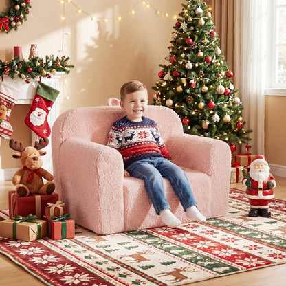 Kids Couch Portable Toddler Sofa with Anti-slip Base