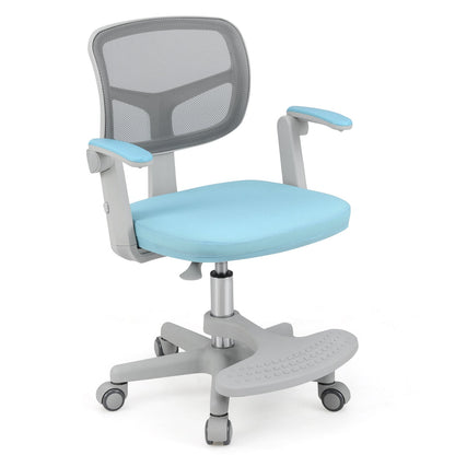 Kids Desk Chair Children Study Chair with Adjustable Height Armrest and Footrest