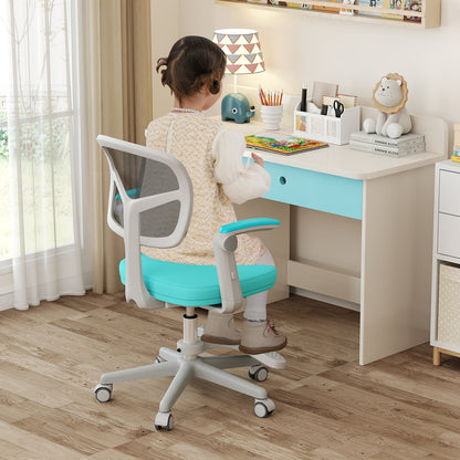 Kids Desk Chair Children Study Chair with Adjustable Height Armrest and Footrest