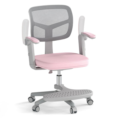 Kids Desk Chair Children Study Chair with Adjustable Height Armrest and Footrest