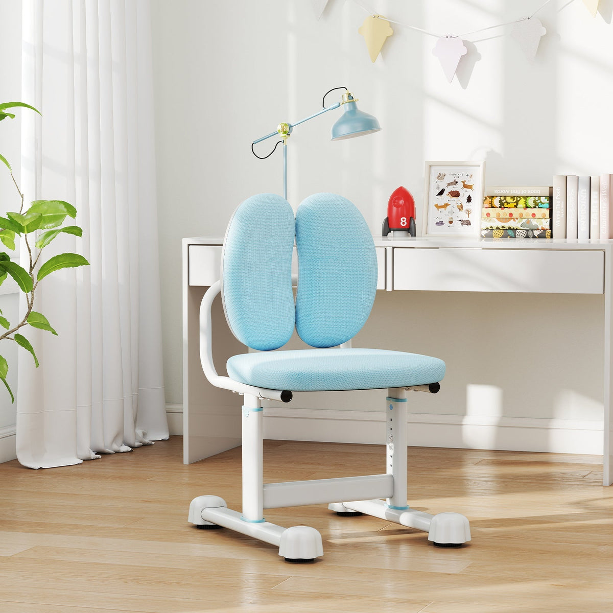 Kids Desk Chair Children Study Chair with Double Back Support and Adjustable Height
