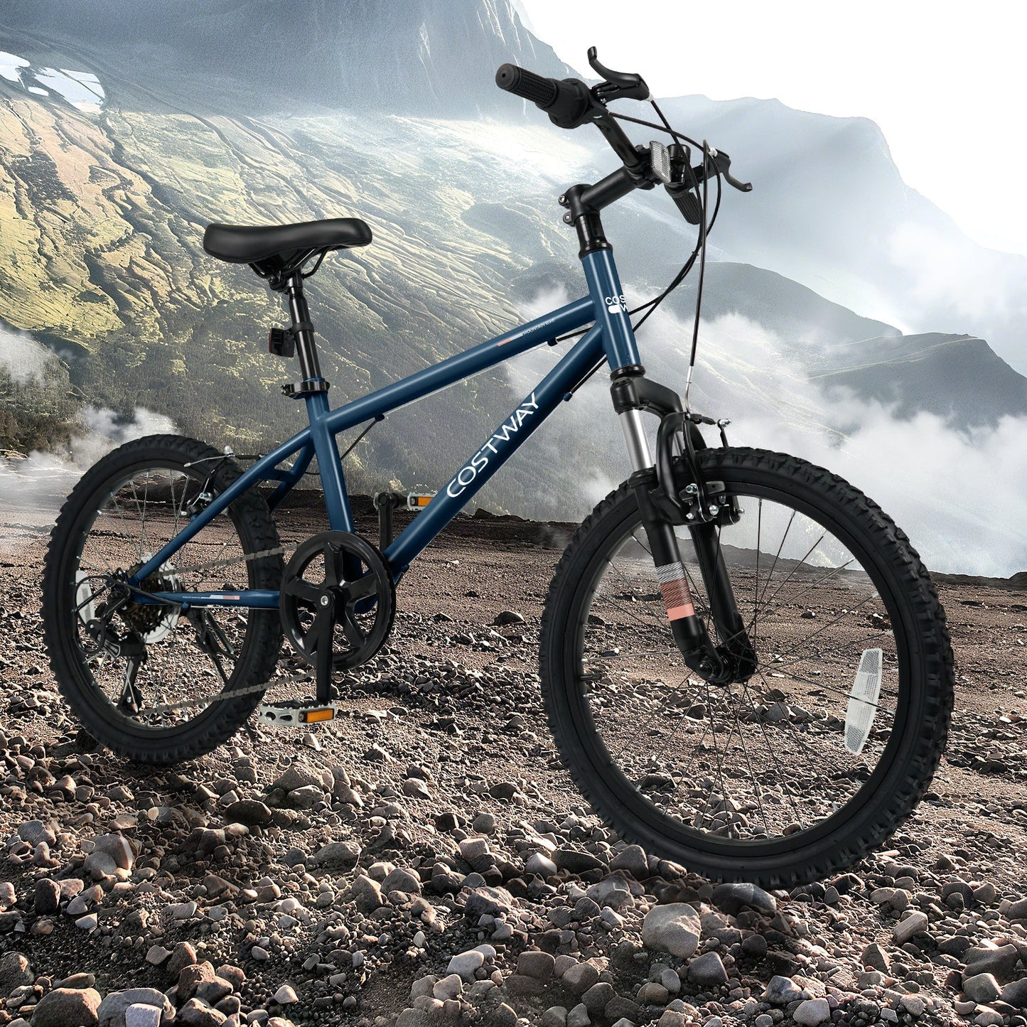 Kids Mountain Bike 20 24 Inch Child Bicycle for Boys Girls Aged 8+ Years Old Navy