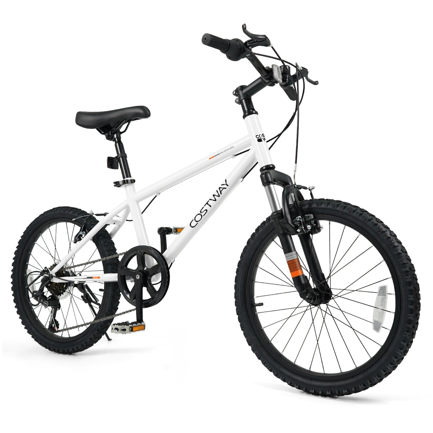 Kids Mountain Bike 20 24 Inch Child Bicycle for Boys Girls Aged 8+ Years Old White