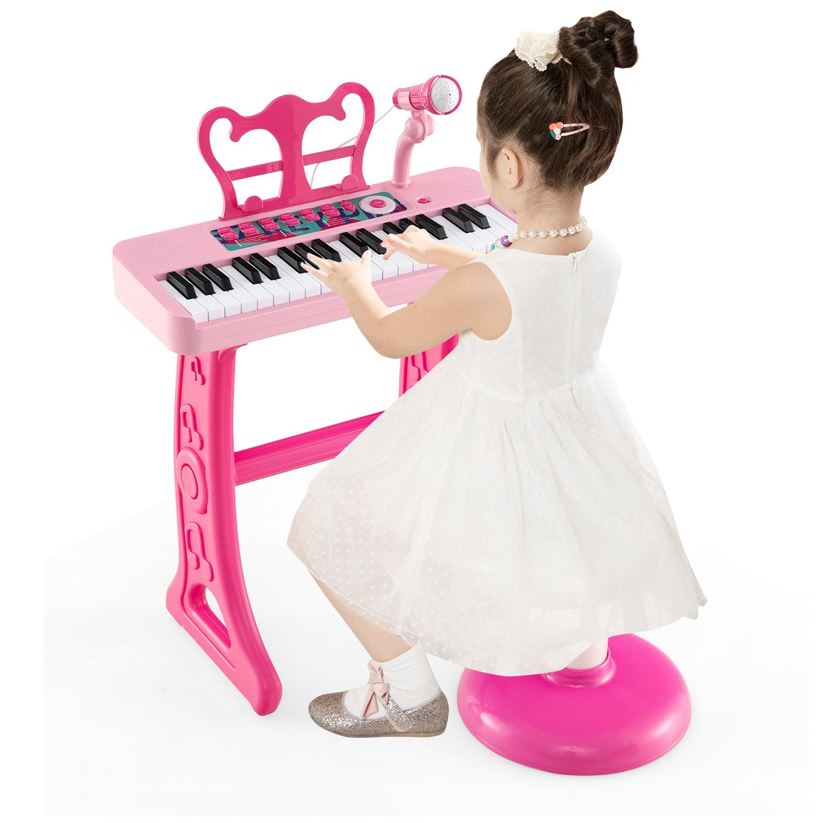 Kids Piano Keyboard 37-Key Kids Toy Keyboard Piano with Microphone for 3+ Kids