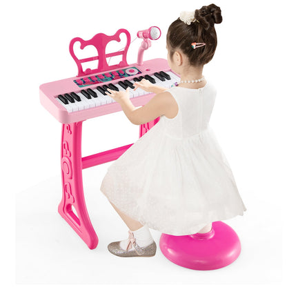 Kids Piano Keyboard 37-Key Kids Toy Keyboard Piano with Microphone for 3+ Kids
