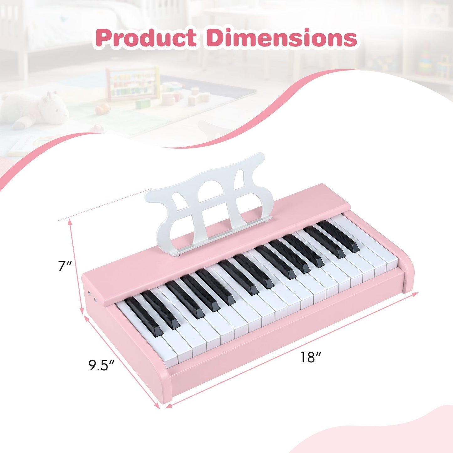 Kids Piano Keyboard 30 Keys Digital Piano with Music Stand for 3+ Years Old Beginners