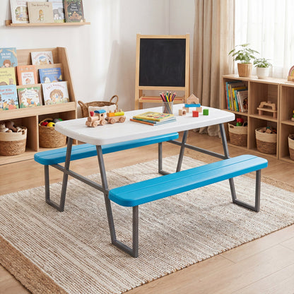 Kids Picnic Table with Benches Seats up to 4
