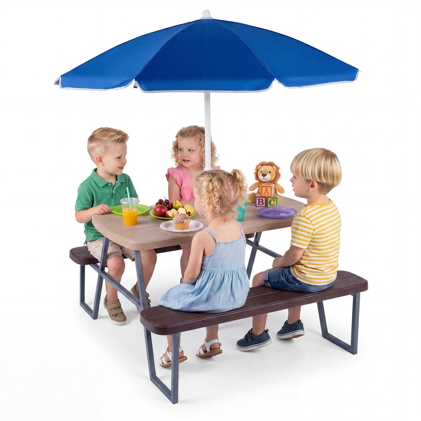 Kids Picnic Table with Benches Seats up to 4