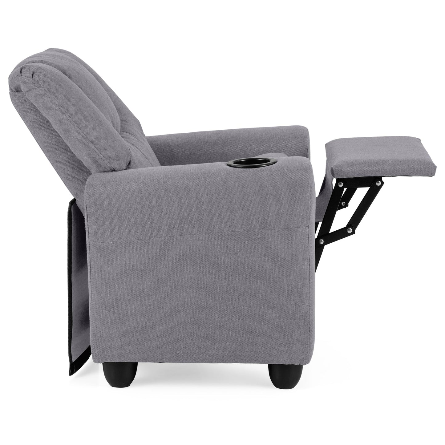 Kids Recliner Chair Push Back Toddler Reclining Armchair with Cup Holder