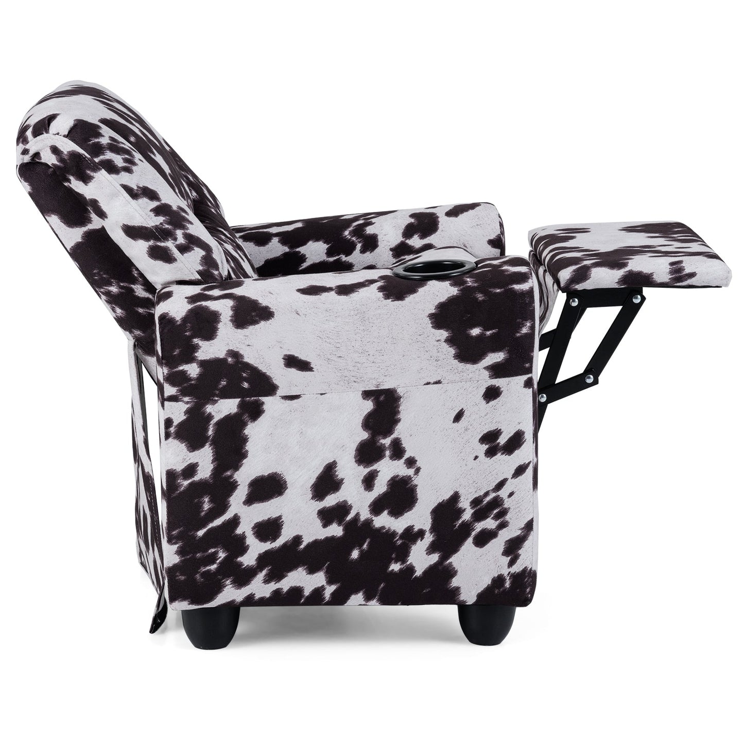 Kids Recliner Chair Push Back Toddler Reclining Armchair with Cup Holder