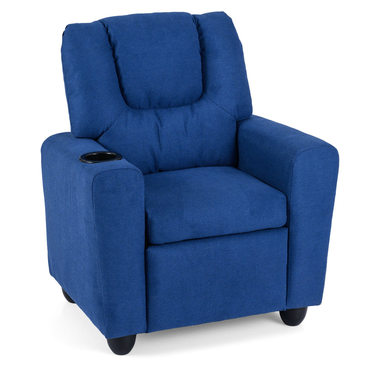 Kids Recliner Chair Push Back Toddler Reclining Armchair with Cup Holder