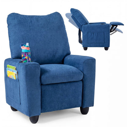 Kids Recliner Sofa with Adjustable Footrest and Cup Holder