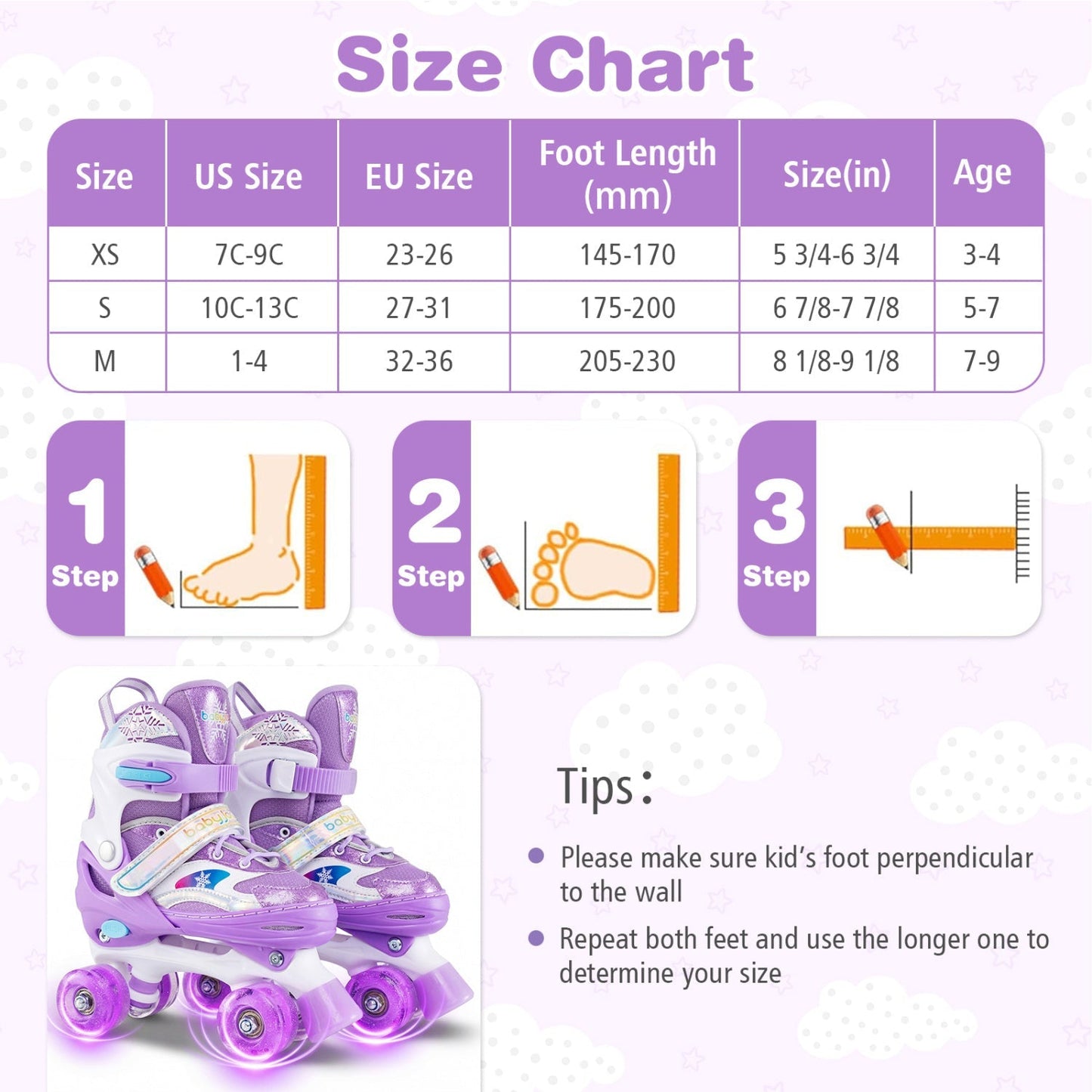 Kids Roller Skates for Girls Boys with Light-up Wheels and Safety Protection