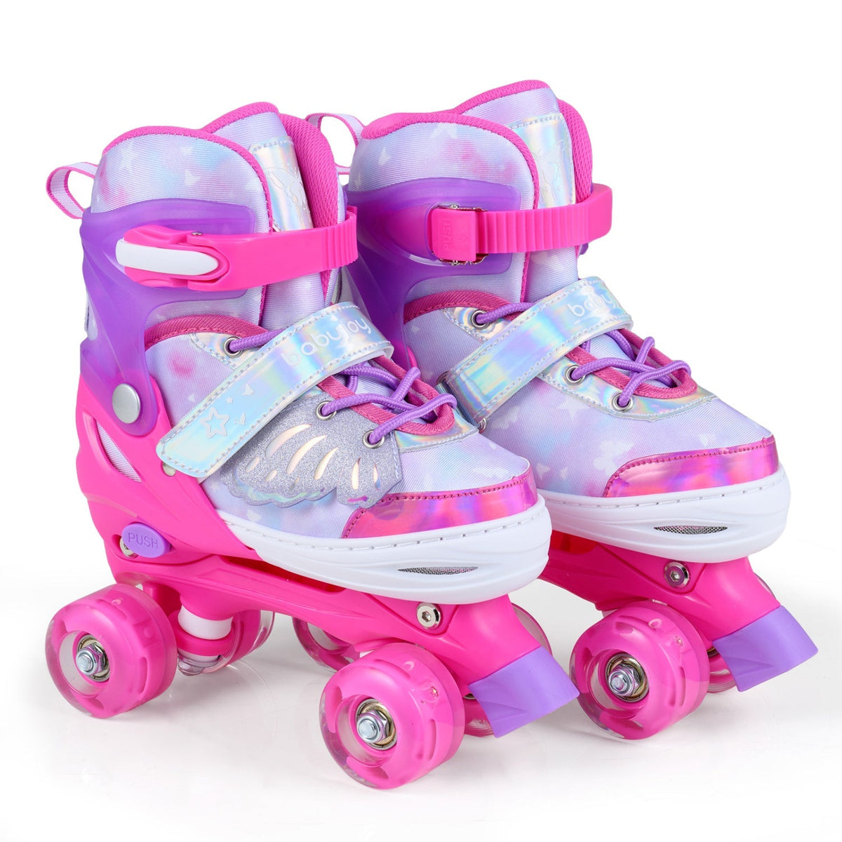 Kids Roller Skates for Toddlers Ages 7-9 with 4 Light up Wheels