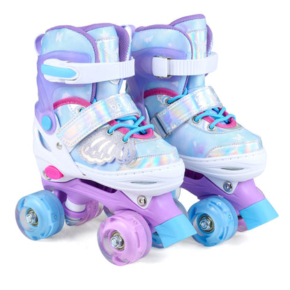 Kids Roller Skates for Toddlers Ages 5-7 with 4 Light-up Wheels