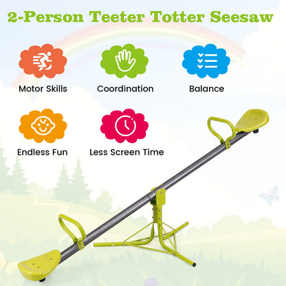Kids Seesaw Swivel Children Teeter Totter Outdoor Play Set for 2 Children