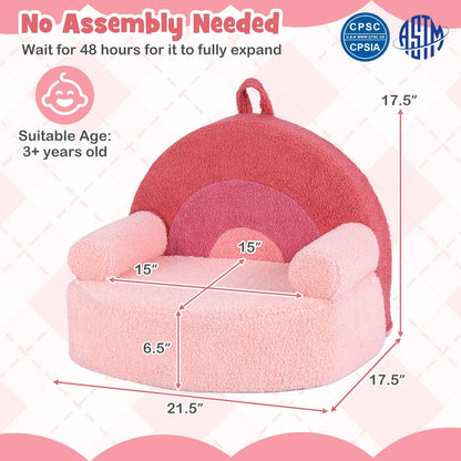 Kids Sofa Toddler Foam Couch with Soft Fleece Fabric Cover