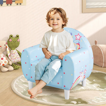 Kids Sofa with Breathable Spandex Fabric and High-density Sponge Filling for Boys and Girls