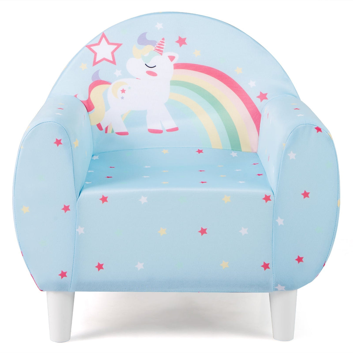 Kids Sofa with Breathable Spandex Fabric and High-density Sponge Filling for Boys and Girls