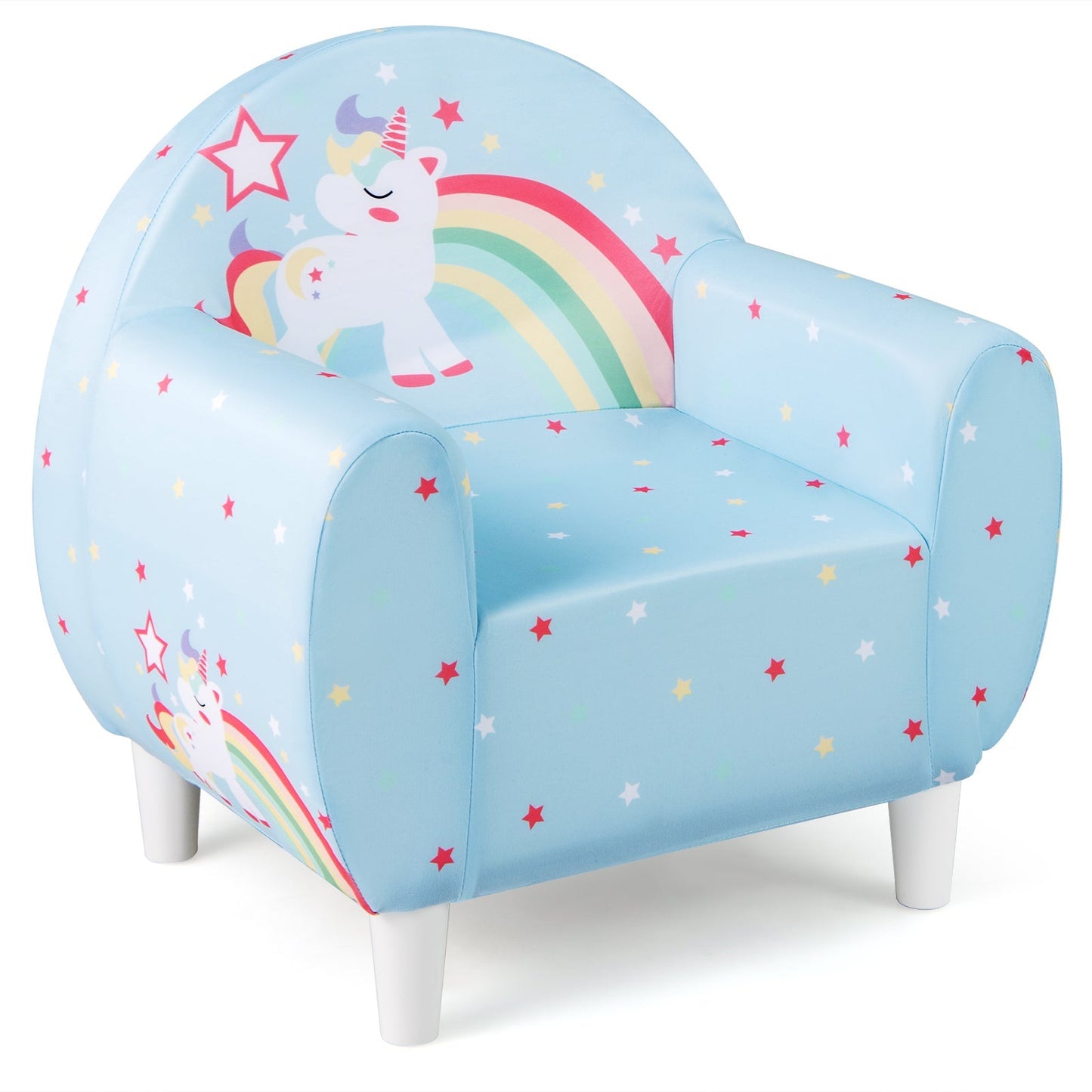 Kids Sofa with Breathable Spandex Fabric and High-density Sponge Filling for Boys and Girls