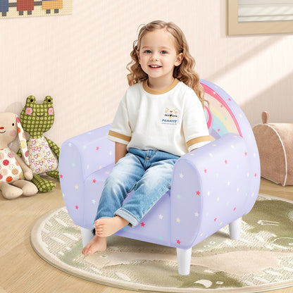 Kids Sofa with Breathable Spandex Fabric and High-density Sponge Filling for Boys and Girls