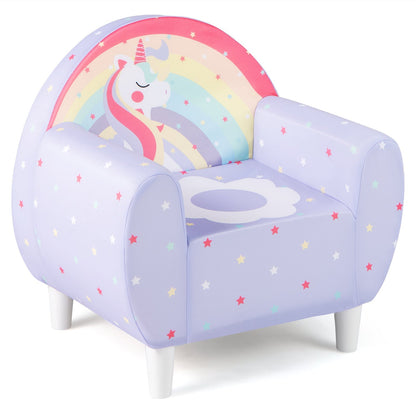 Kids Sofa with Breathable Spandex Fabric and High-density Sponge Filling for Boys and Girls