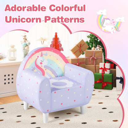 Kids Sofa with Breathable Spandex Fabric and High-density Sponge Filling for Boys and Girls