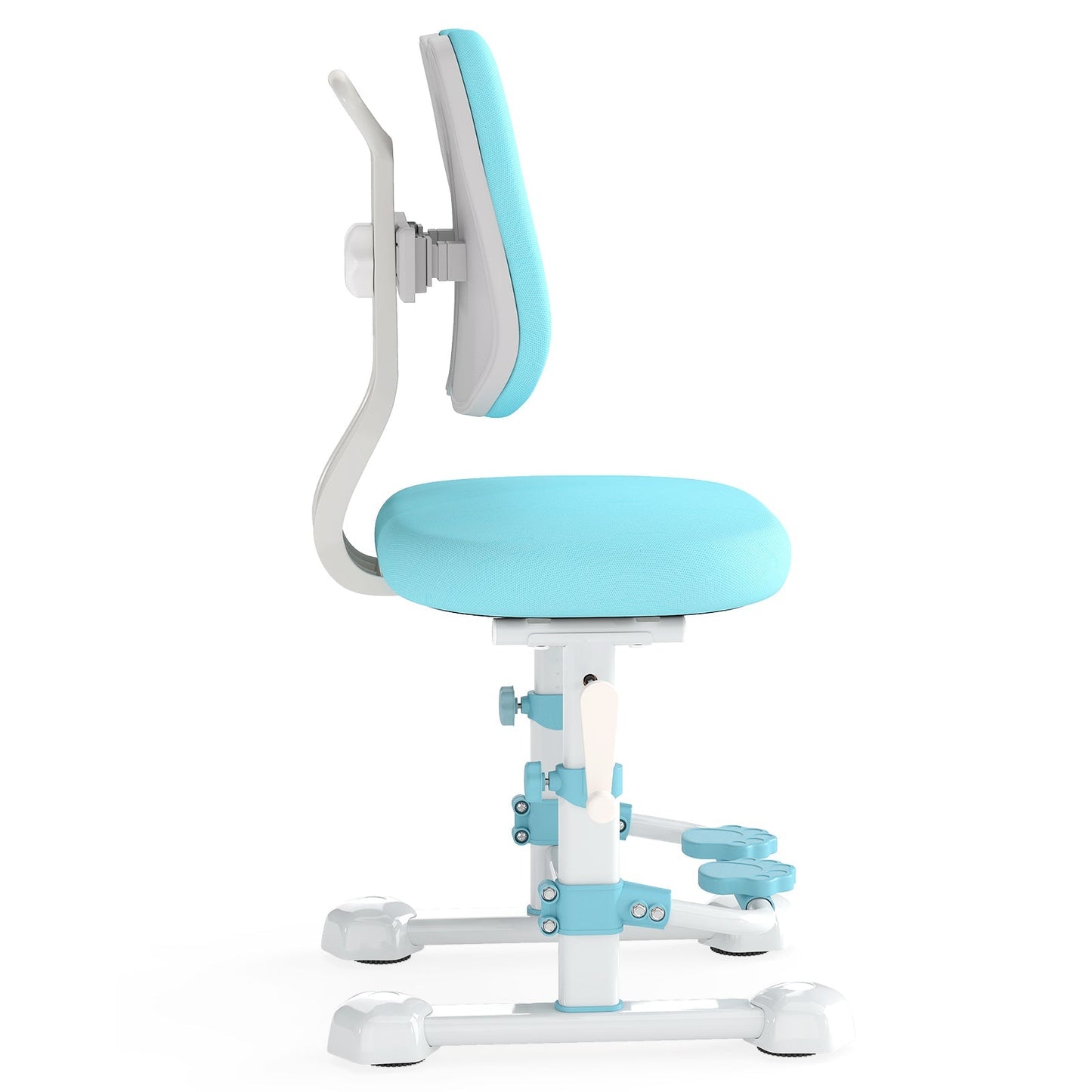 Kids Study Chair with Adjustable Double Backrest and Footrest
