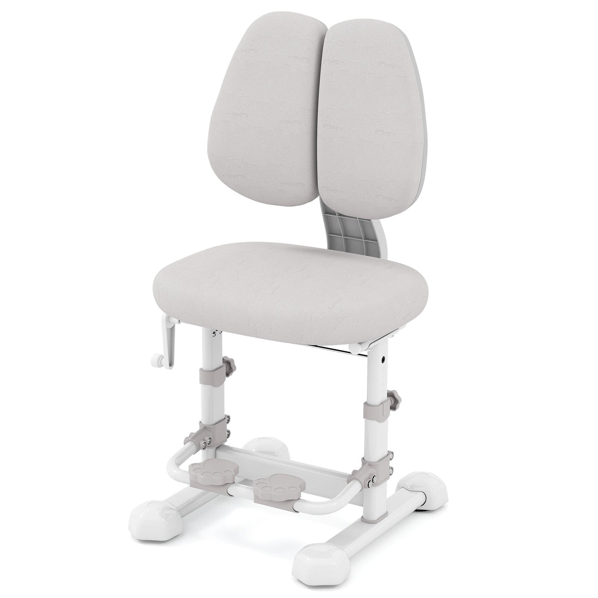 Kids Study Chair with Adjustable Double Backrest and Footrest