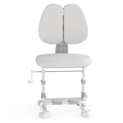 Kids Study Chair with Adjustable Double Backrest and Footrest