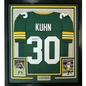 Framed Autographed/Signed John Kuhn 35x39 Green Bay Green Football Jersey PSA/DNA COA