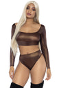 Shimmer Crop Top and Panty Set