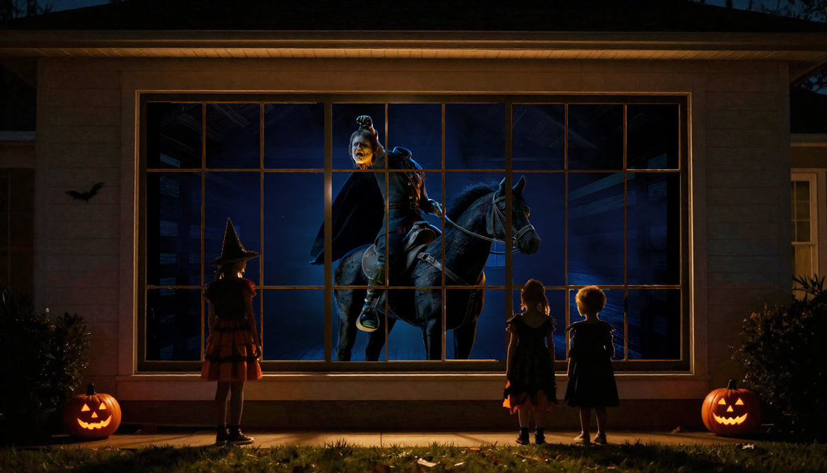 AtmosFX Halloween Digital Decoration USB - Legends of Halloween + 48" x 72" Projection Screen