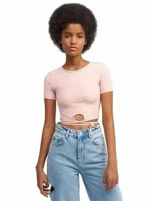 Lace Up Crop Top