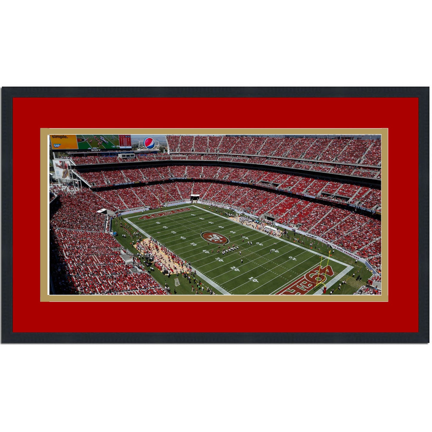 Framed Levi's Stadium San Francisco 49'ers 16x24 Football Photo Professionally Matted